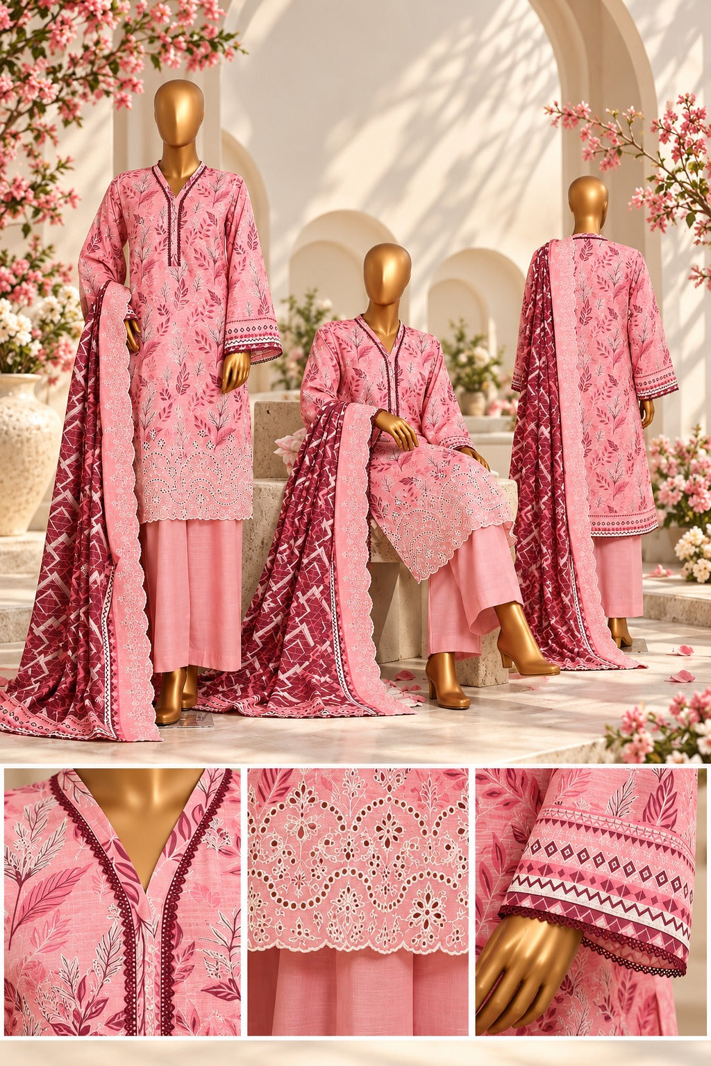 Riwayat Khaddar Embroidered 3 Piece Unstitched Suit – Winter Collection