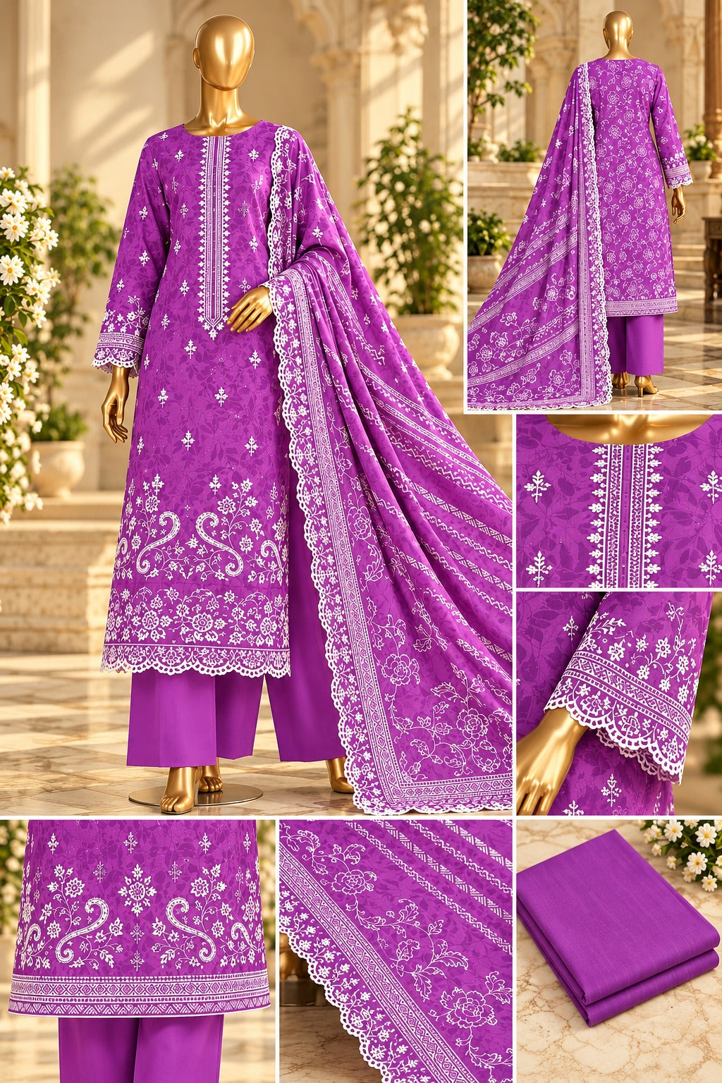 Riwayat Khaddar Embroidered 3 Piece Unstitched Suit – Winter Collection