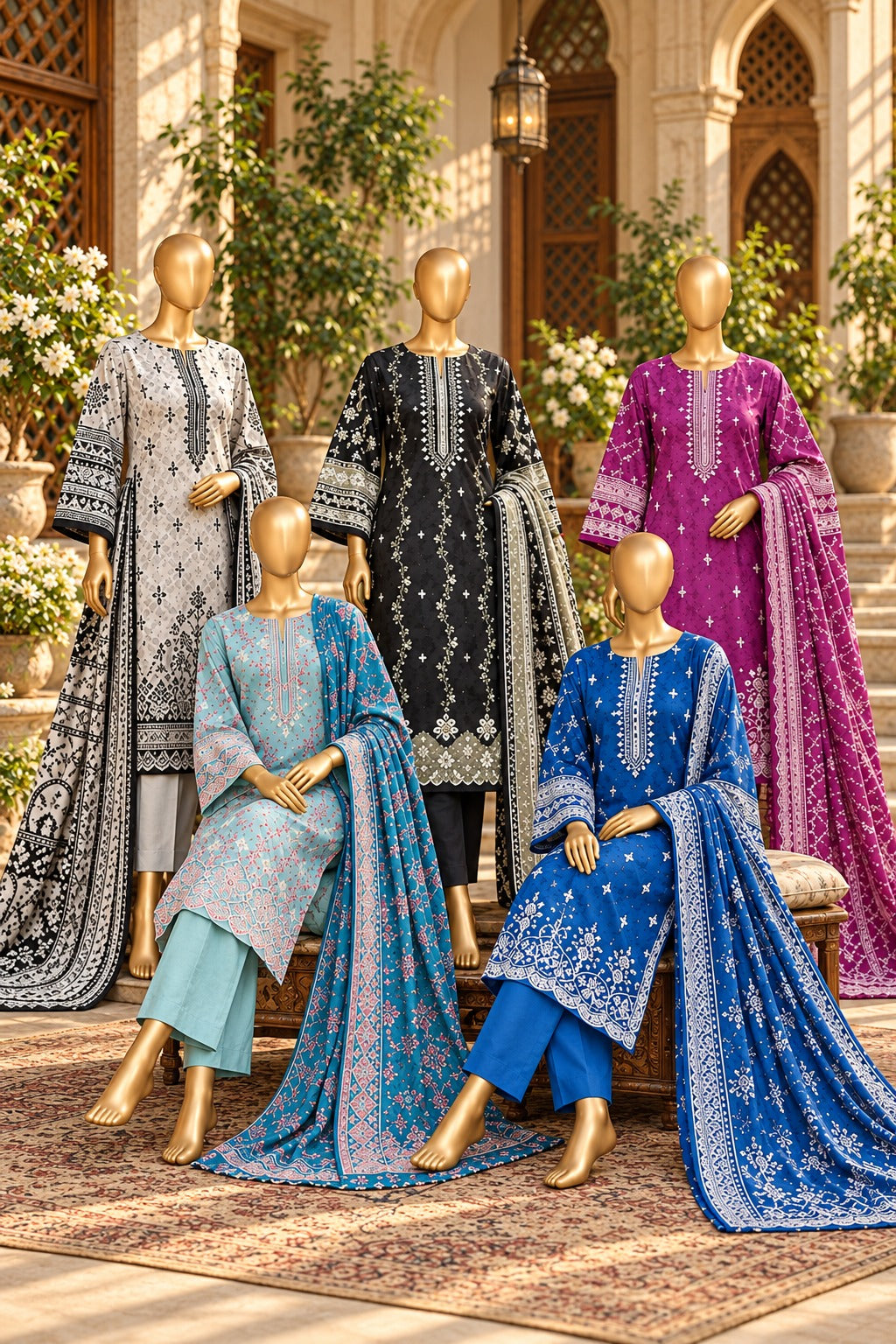 Riwayat Embroidered Khaddar Suits – 3 Piece Unstitched