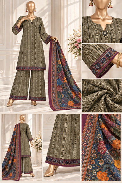 Bin Saeed Premium Printed Khaddar 3-Piece Suit Collection 2026