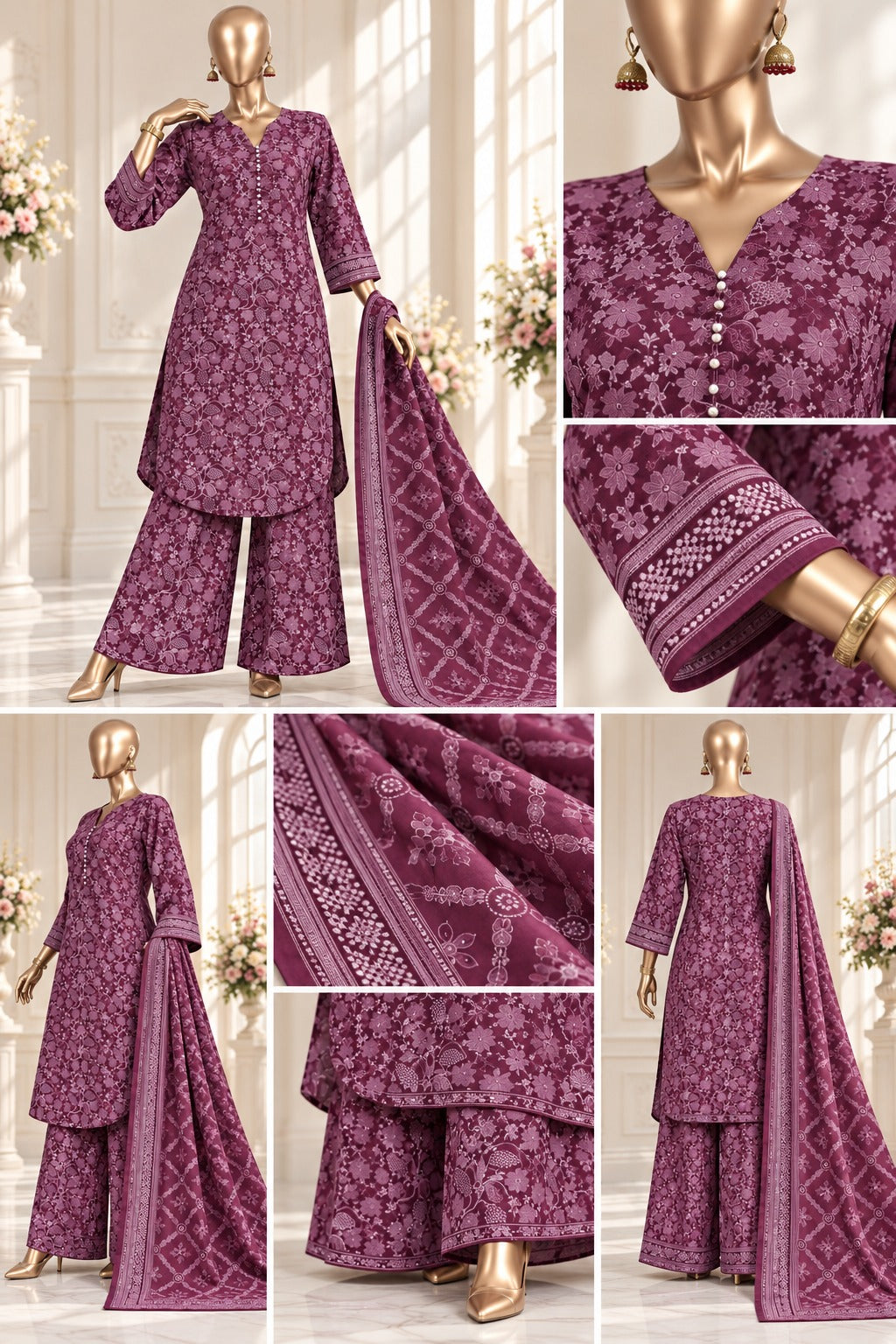 Bin Saeed Premium Printed Khaddar 3-Piece Suit Collection 2026