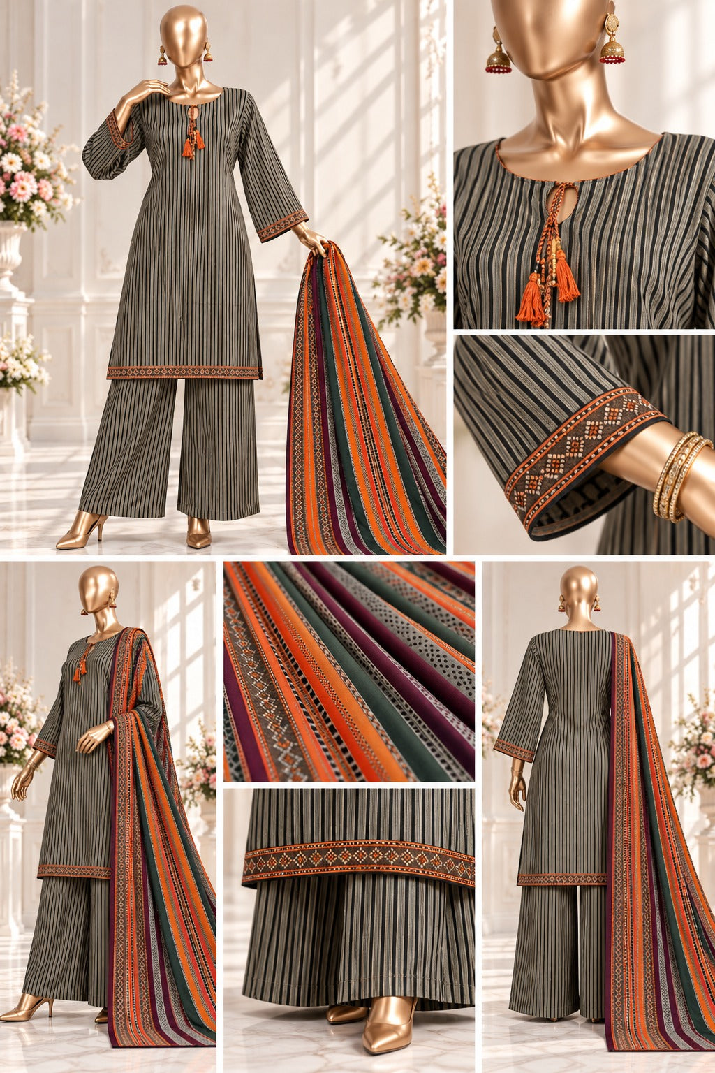 Bin Saeed Premium Printed Khaddar 3-Piece Suit Collection 2026