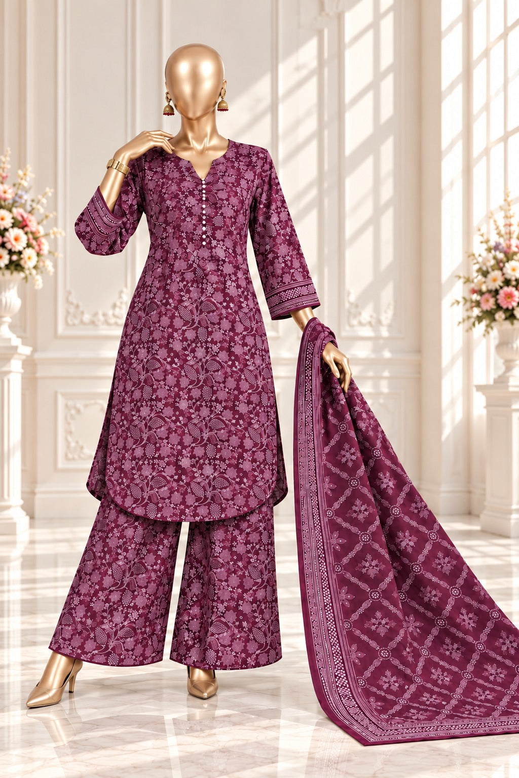 Bin Saeed Premium Printed Khaddar 3-Piece Suit Collection 2026