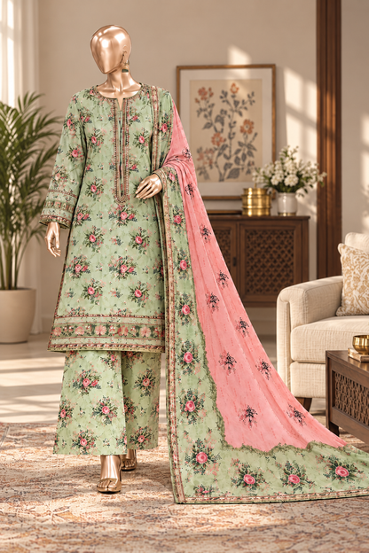 Bin Saeed 3-Piece  Embroidered Karandi