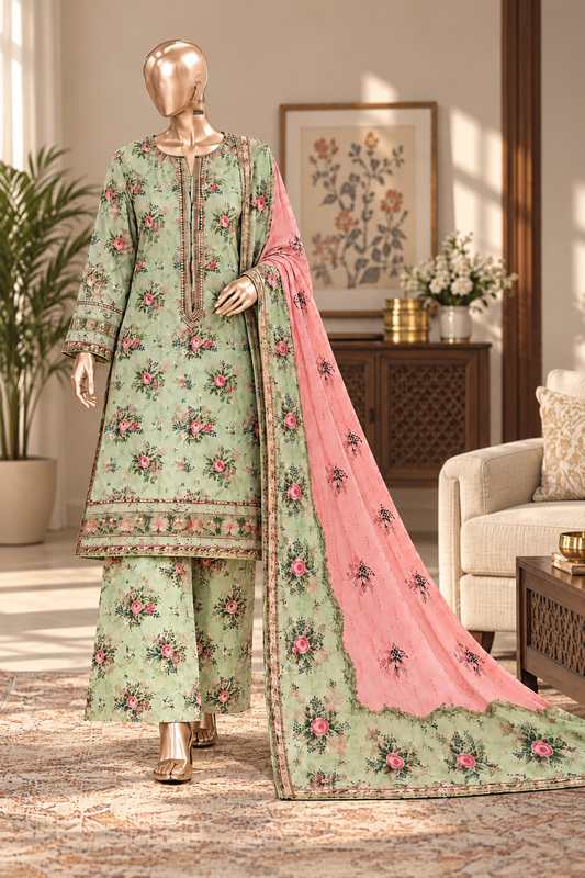Bin Saeed 3-Piece  Embroidered Karandi