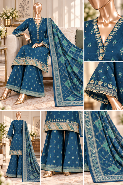 Bin Saeed 3-Piece  Embroidered Karandi