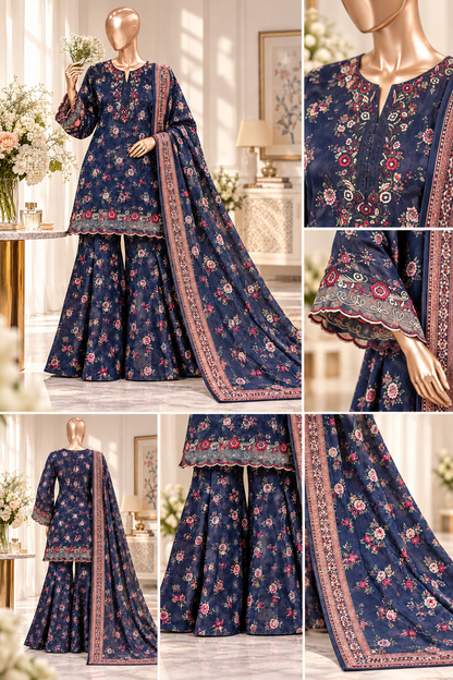 Bin Saeed 3-Piece  Embroidered Karandi