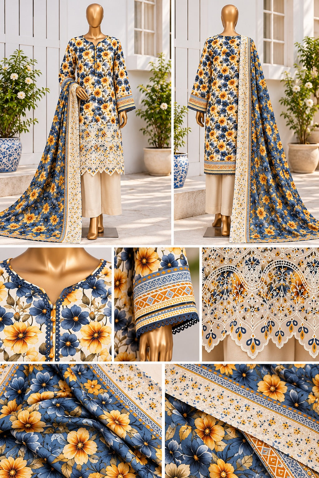 Riwayat Khaddar Embroidered 3 Piece Unstitched Suit – Winter Collection