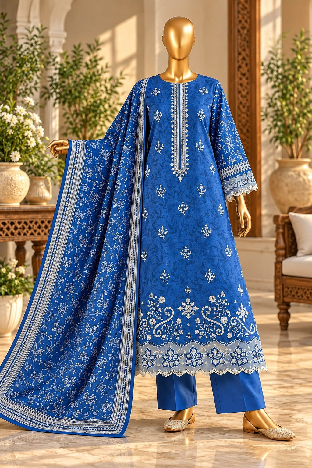 Riwayat Khaddar Embroidered 3 Piece Unstitched Suit – Winter Collection
