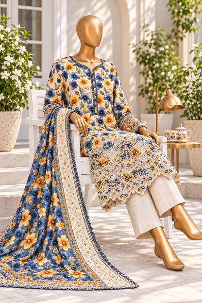 Riwayat Khaddar Embroidered 3 Piece Unstitched Suit – Winter Collection