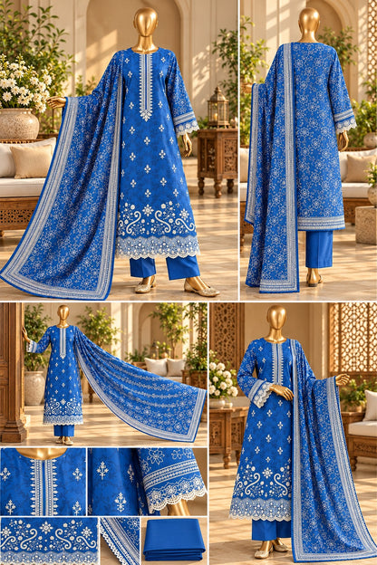 Riwayat Khaddar Embroidered 3 Piece Unstitched Suit – Winter Collection