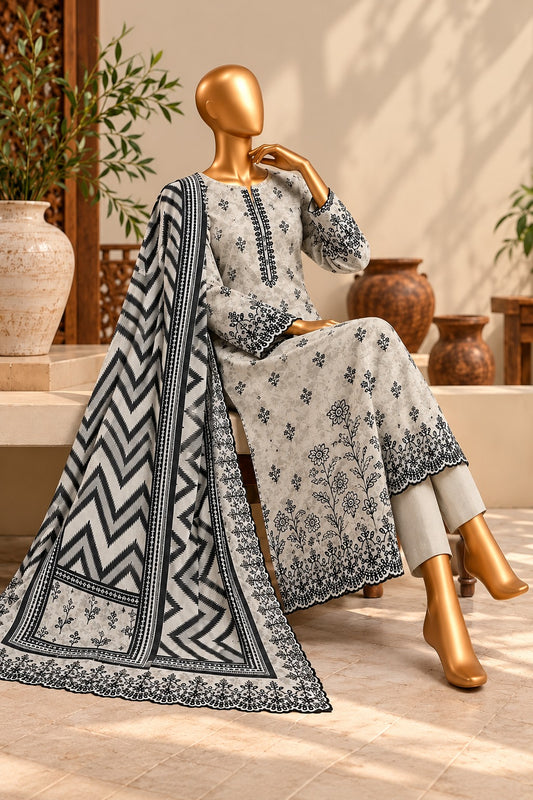 Riwayat Khaddar Embroidered 3 Piece Unstitched Suit – Winter Collection